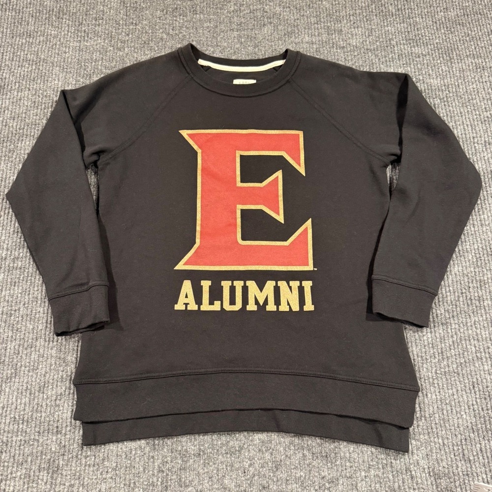 League Elon University College Alumni Sweatshirt L Black Essentials 2.0 Fleece